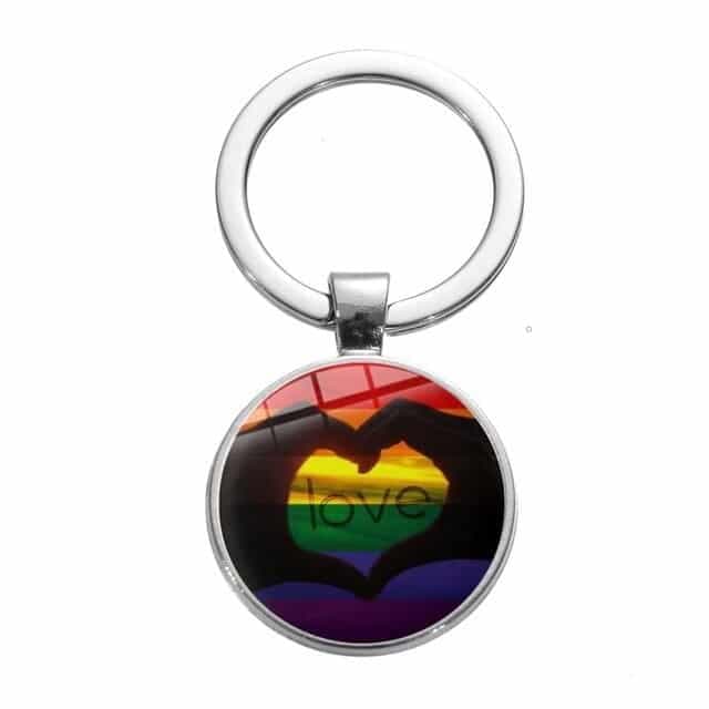 Love Hands Rainbow Keychain