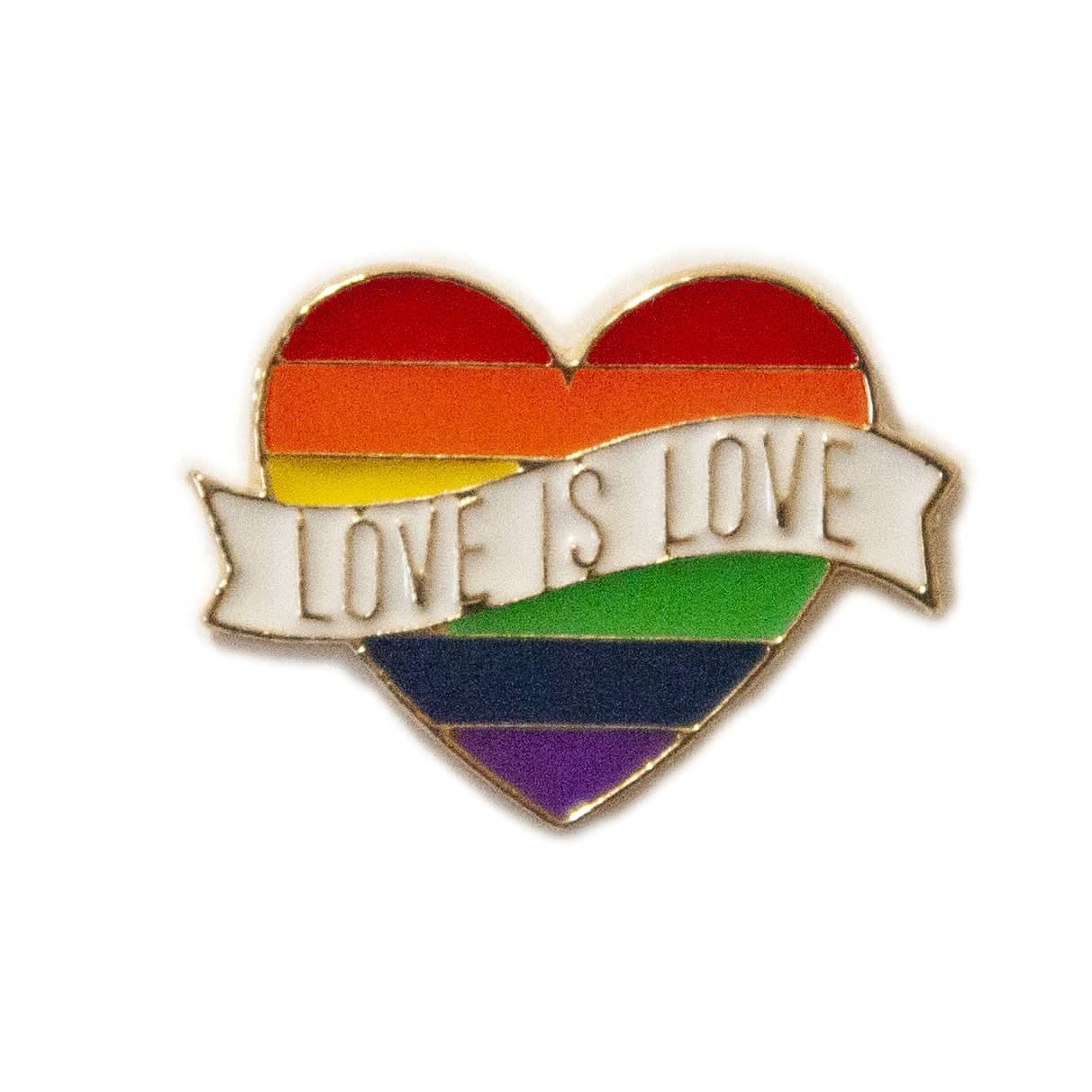 Love is Love heart brooch