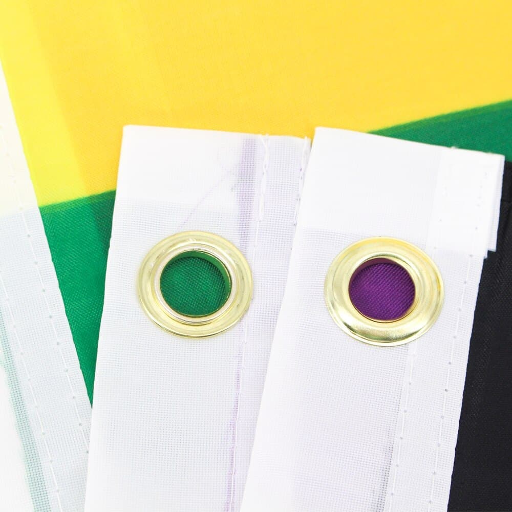 A close up of the pride flag
