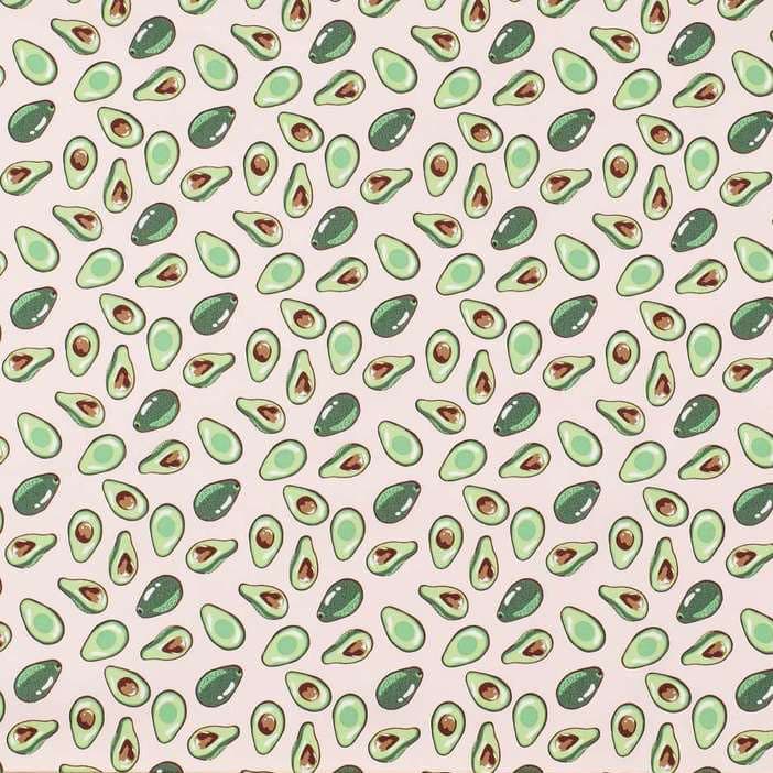 The fabric used to make the Avocado Blush Reusable Mask
