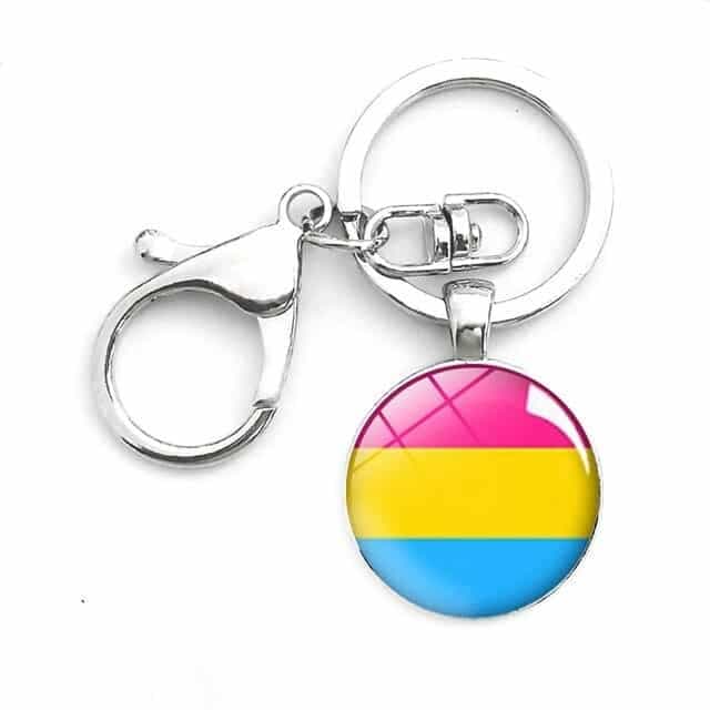 Pansexual pride key chain