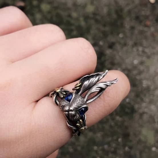 Coloured Rabbit Eyes Ring thumbnail 3