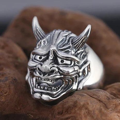japanese demon oni mask ring - 3