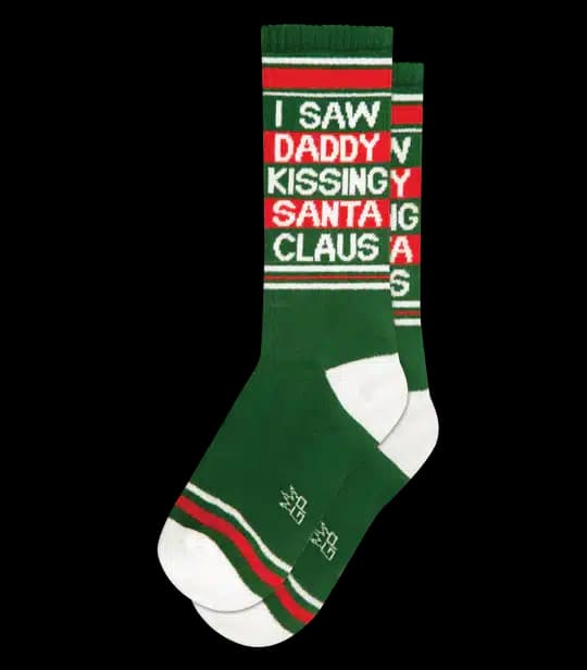 I Saw Daddy Kissing Santa Claus Sock