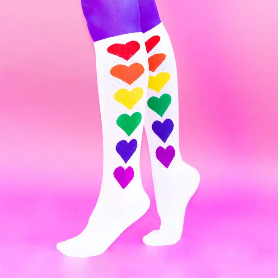 Rainbow Hearts Sock thumbnail 2