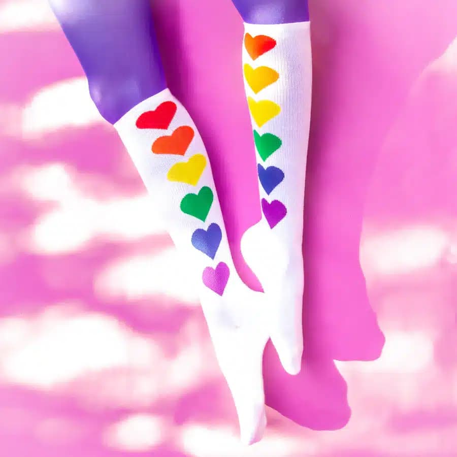 Rainbow Hearts Sock thumbnail 3