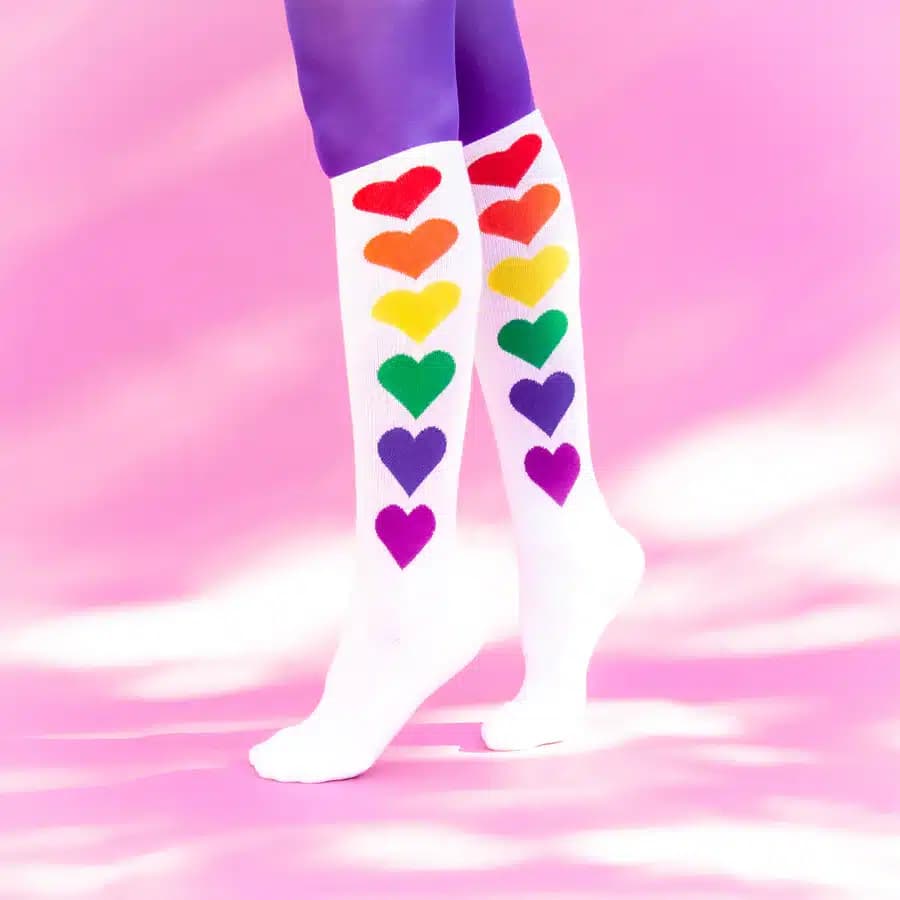 Rainbow Hearts Sock thumbnail 4
