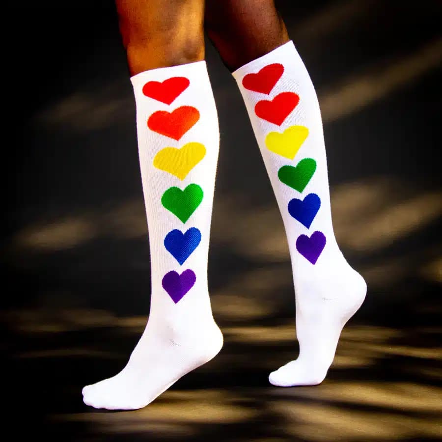 Rainbow Hearts Sock thumbnail 5