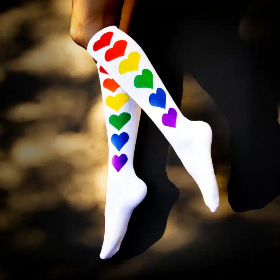 Rainbow Hearts Sock thumbnail 6