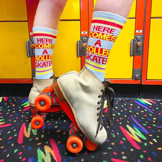 Here Comes A Roller Skater Sock thumbnail 2