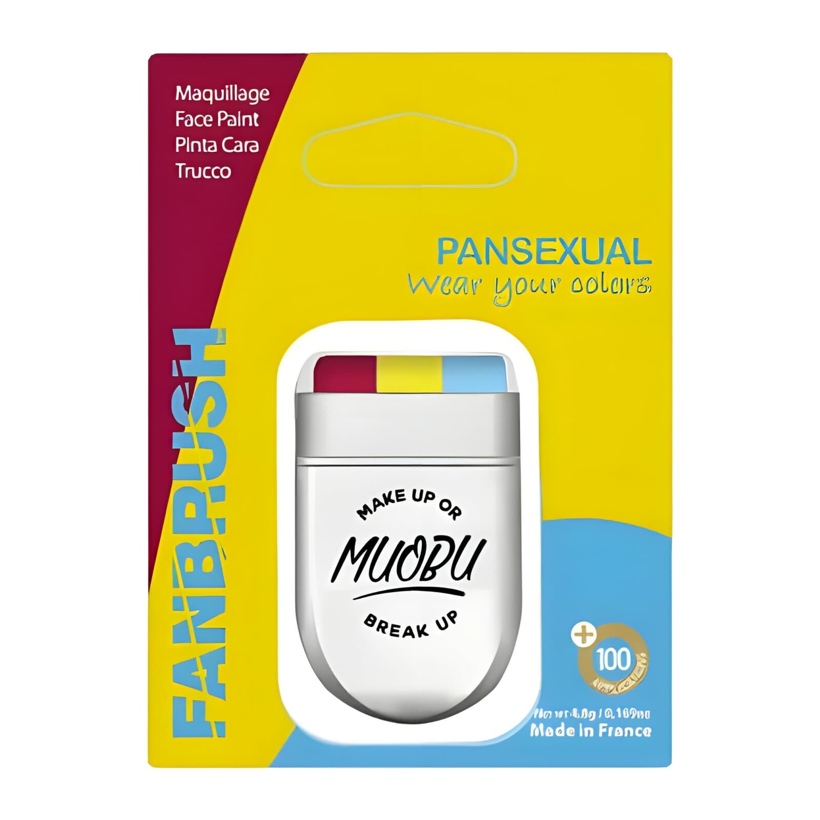 Pansexual Fanbrush Facepaint
