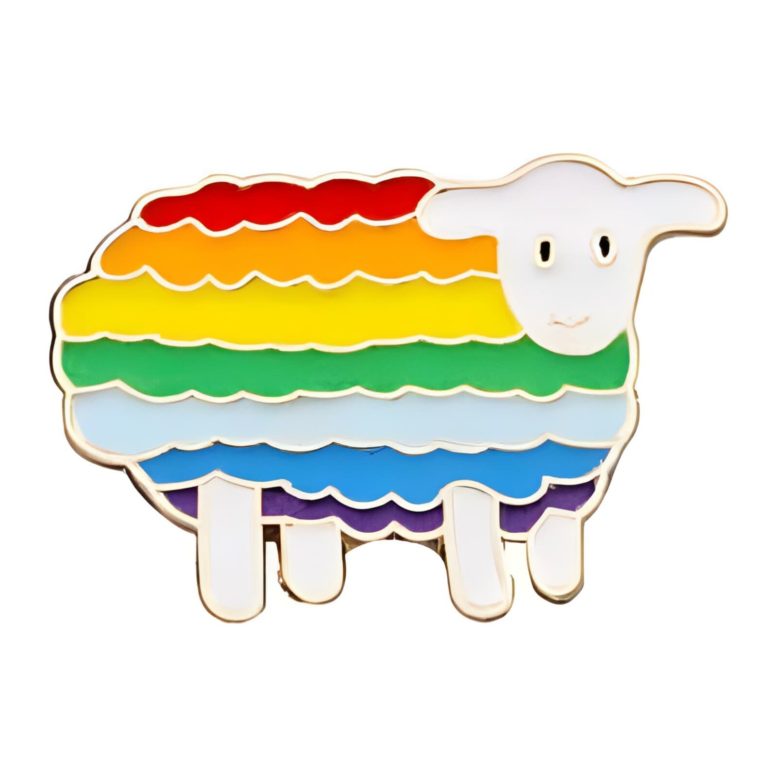 Rainbow Sheep Brooch