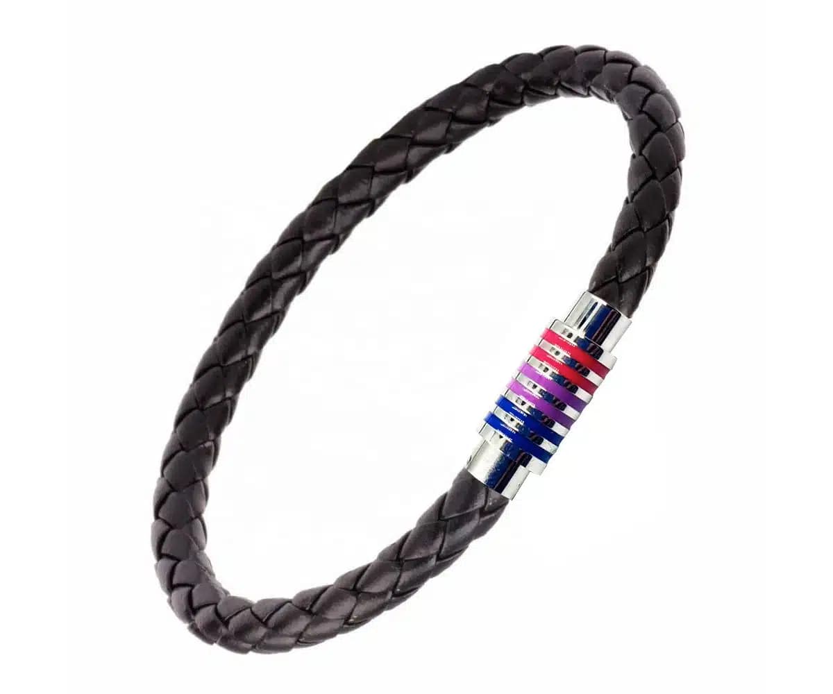 bisexual braided bracelet